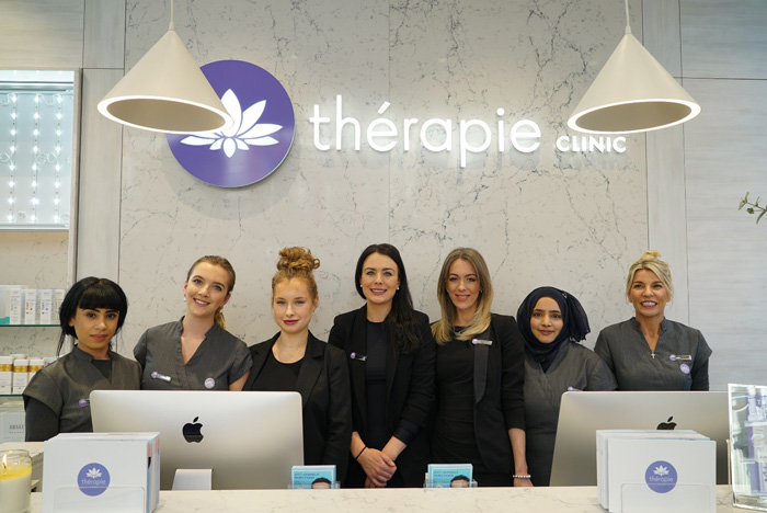 Our lovely staff posing for the recently opened Therapie Clinic, Wigmore Street, London